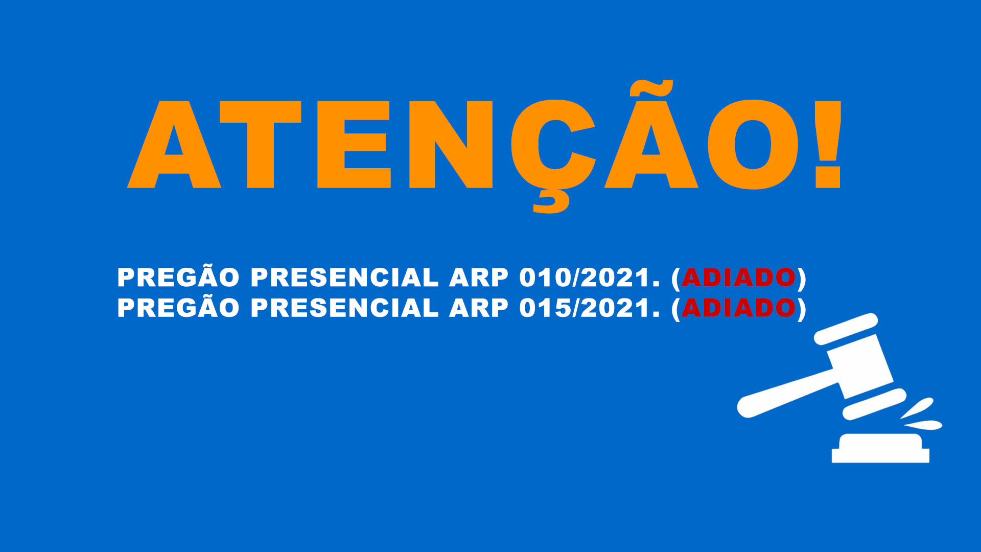 Cancelamento de Pregão Presencial