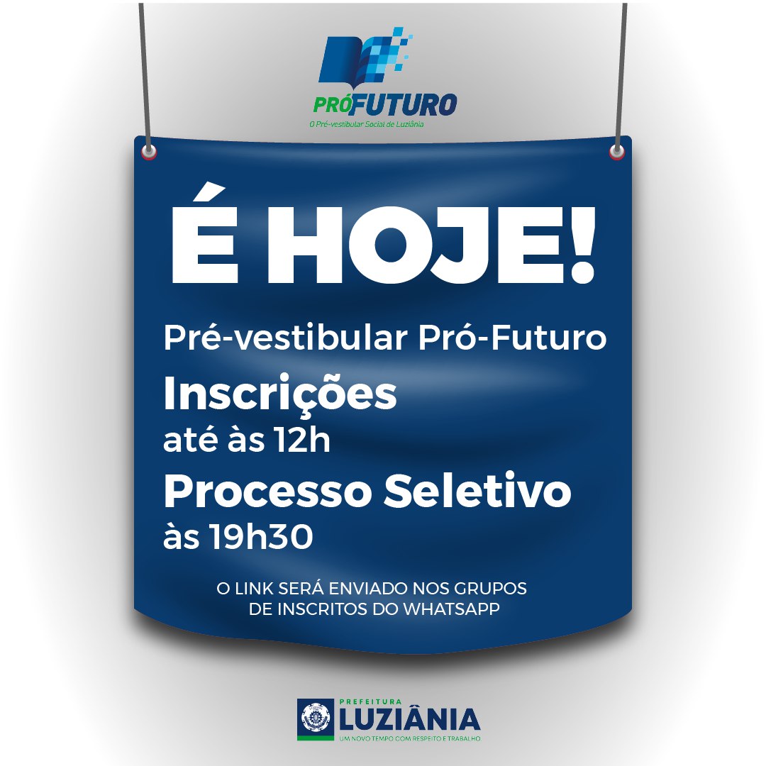 Leia mais sobre o artigo É HOJE o Processo Seletivo para o Pré-vestibular Pró-Futuro 2° semestre.