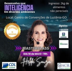 Leia mais sobre o artigo MASTERCLASS (Super! Palestra Com Exercícios) com Helda Souza, Palestrante Ativacional (Head TRAINER)