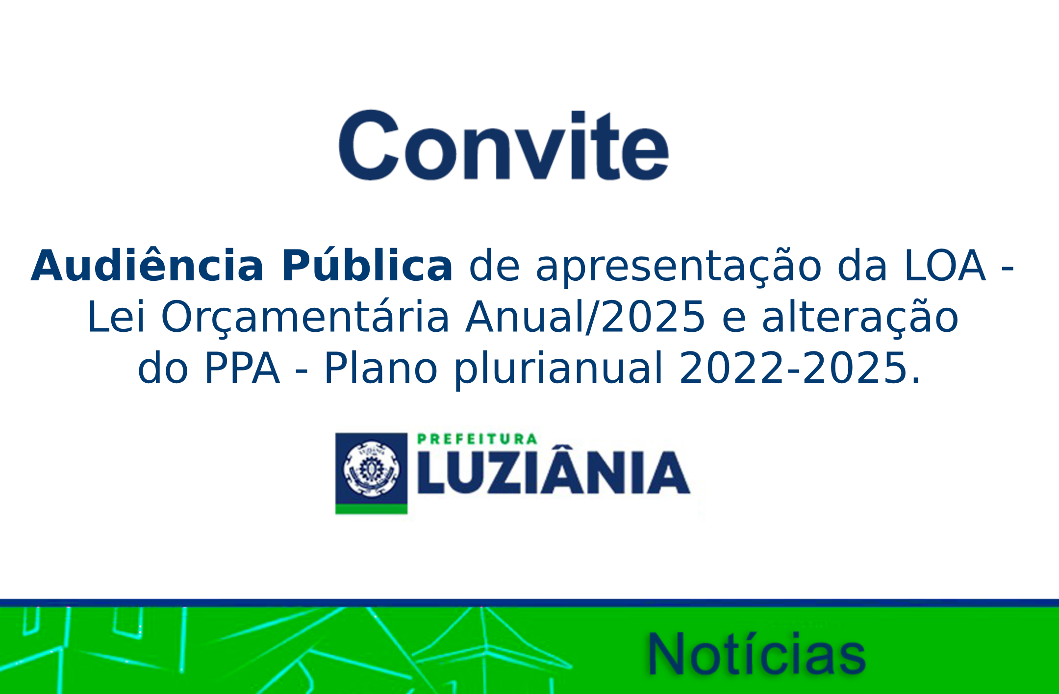 Você está visualizando atualmente CONVITE – AUDIÊNCIA PÚBLICA